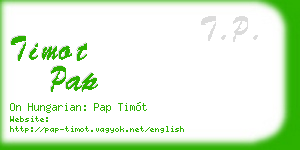 timot pap business card